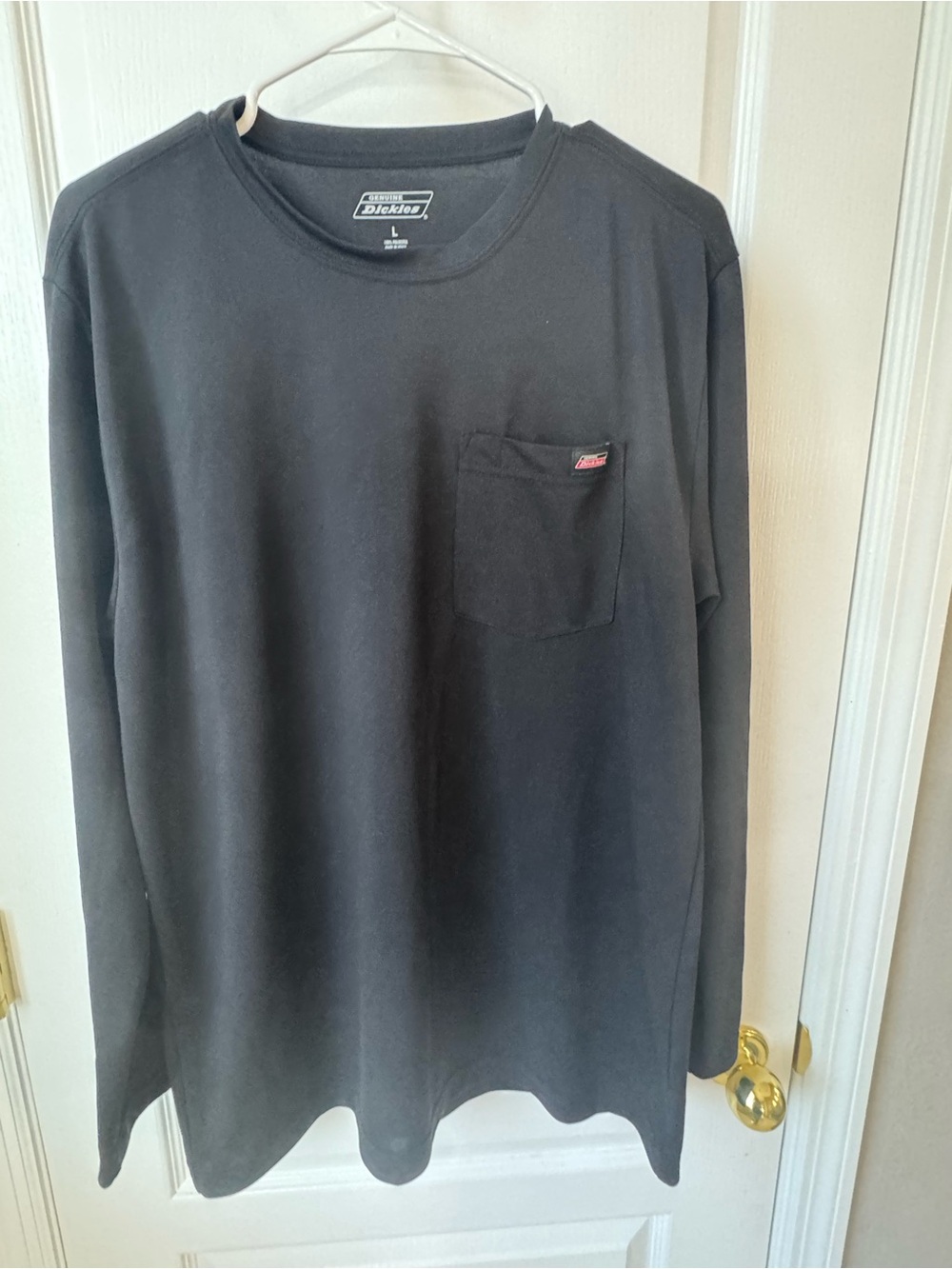 Dickies Black Long Sleeve Pocket Tee - Men's Crewneck